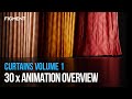 30 Animated Curtains for 3D Arch-Viz | FIGMENT CURTAINS VOL 1 | Animation Overview & Compare
