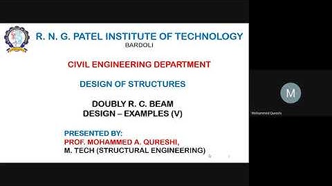 DOUBLY R C BEAM: DESIGN OF SECTION V