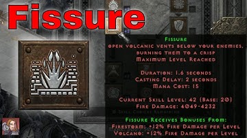 D2R Skills & Abilities - Fissure, Elemental (Druid)