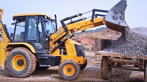 JCB 3DX machine backhoe loading Mud in Tractor | TRACTOR | SSS AGRI TECH