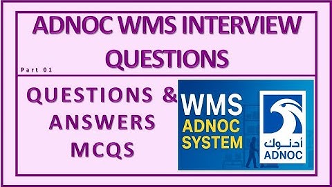 WMS Interview || Questions || Part 01 || ADNOC WMS Framework || BEINGHSE