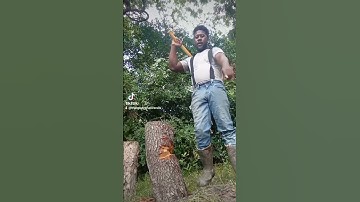 when chopping wood goes wrong 🪵🪓😂 #exploremore #shortsfeed #shorts #reels #fyp #reels #video