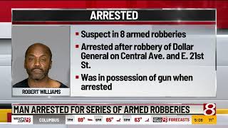 Man arrested for series of armed robberies in Indianapolis