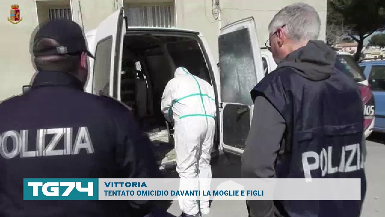 VITTORIA   TENTATO OMICIDIO DAVANTI LA MOGLIE E FIGLI