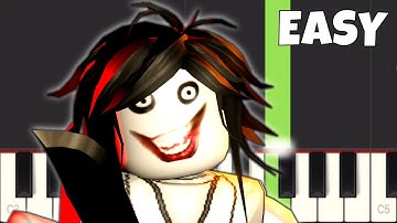 Jeff The Killer Theme - Roblox DOORS - EASY Piano Tutorial
