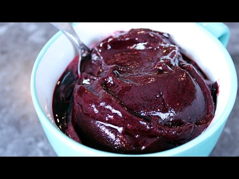 Plant Based Vegan Blueberry Pomegranate Sorbet (refined sugar free)