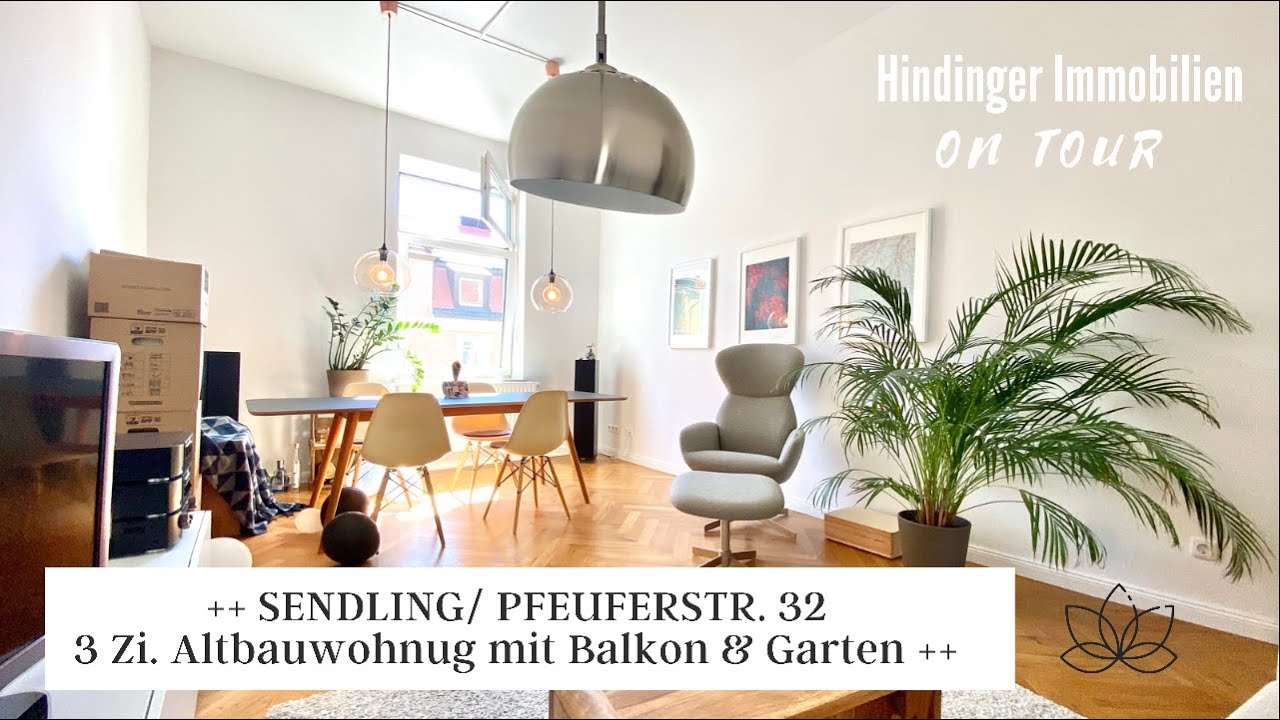 Neue Roomtour: Traumhafte 3 Zi.-Altbauwohnung mit Balkon & Gemeinschaftsgarten in München-Sendling !