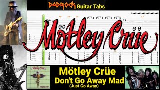 Miniatura de "Don't Go Away Mad - Motley Crue - Guitar + Bass TABS Lesson (Rewind)"