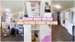 KITCHEN MAKEOVER // NEW PANTRY // HOME REFRESH // SMALL HOUSE STORAGE SOLUTIONS 2024