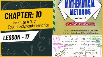 Non-Homogeneous linear differential Equation| case 3: if f(x) is polynomial function | Exercise 10.2