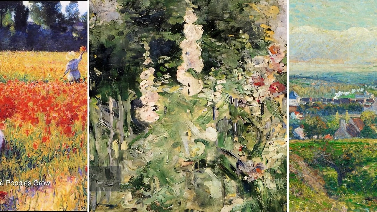 Impressionist Art TV — Silent Art Gallery · September 18 Afternoon | Hollyhocks… & others