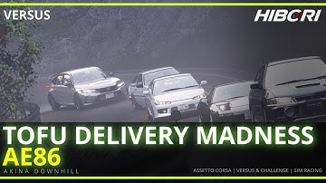 AE86 vs Evo4, NSX, Civic, Silvia | Initial D Style JDM Touge Battle | Assetto Corsa | Mountain Pass