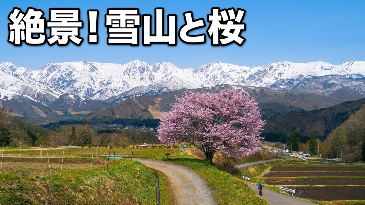 【白馬・大町】信州・北アルプス山麓の桜絶景ベスト10選！ / 大出公園・大町公園・中綱湖など / Top 10 Sakura Views with Northern Alps, Japan
