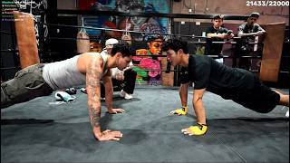 Ryan Garcia VS JasonTheWeen Push Up 1v1!
