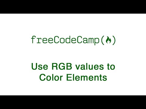 Use RGB values to Color Elements