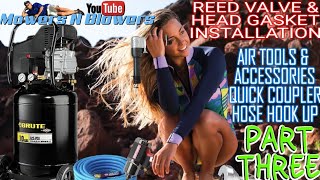 FREE BRUTE BRIGGS & STRATTON 10 GALLON AIR COMPRESSOR REED VALVE HEAD GASKET REPLACEMENT REPAIR FIX