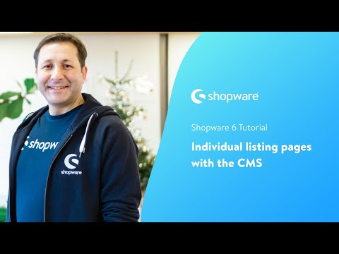 Update Individual listing pages with the CMS (Shopware 6 Tutorial EN)