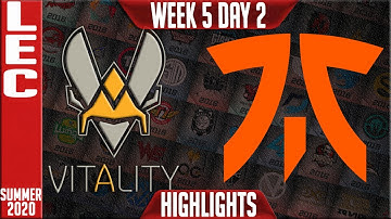 VIT vs FNC Highlights | LEC Summer 2020 W5D2 |Team Vitality vs Fnatic