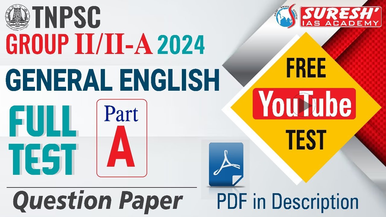 TNPSC GROUP II/IIA | GENERAL ENGLISH | Free Test - 10 | Suresh IAS ...