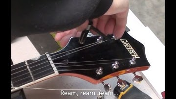 DIY Upgrading Guitar Tuners - Enlarging existing holes with a Reamer for New Locking Imperial Tuners