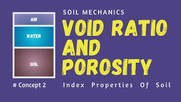 Concept of Void Ratio and Porosity || Index Properties of soil || Soil Mechanics