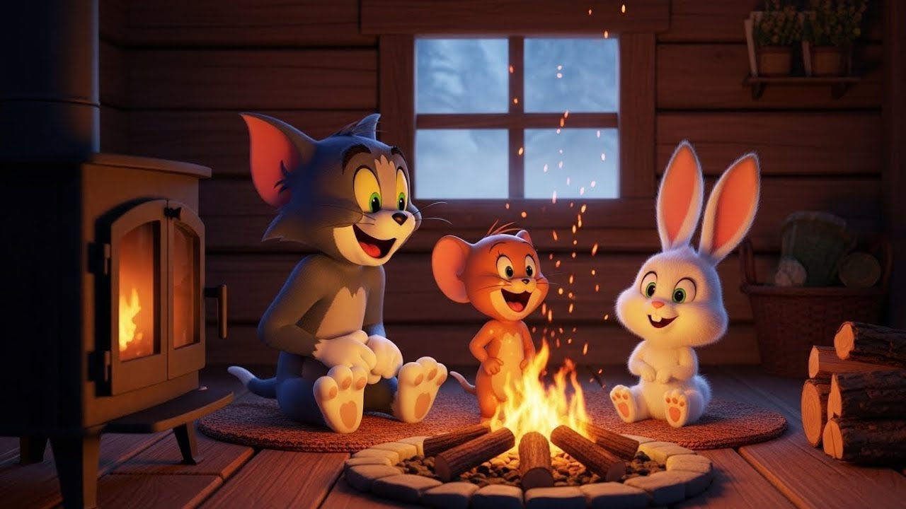 Tom Jerry Baby Rabbit Tom and Jerry & the Rabbit’s Cozy Log Burner Adventure 🐭🐱🔥 - YouTube