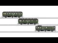 Märklin K.B.Sts.E. Class B VI Steam Locomotive "Murnau" pulling Trix K.Bay.Sts.B. Passenger Train