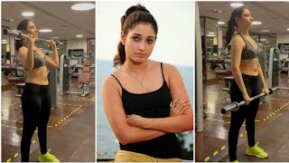 Tamanna Bhatia GYM Workout today|| Hot Scenes video #Tamannabhatia