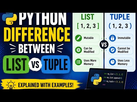 Difference between List and Tuple in python programming language - Basic Interview question