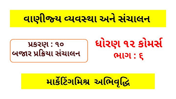 Std12| BA| Ch10| ધોરણ૧૨| વાણીજ્ય વ્યવસ્થા અને સંચાલન| બજારપ્રક્રિયા સંચાલન| By Ankit Sir