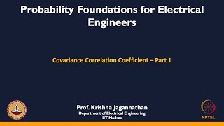 mod09lec69 - Covariance Correlation Coefficient  - 1