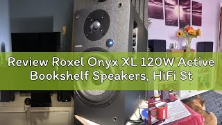 Review Roxel Onyx XL 120W Active Bookshelf Speakers, HiFi Stereo Wireless Speakers, BT 5.3, HDMI ARC