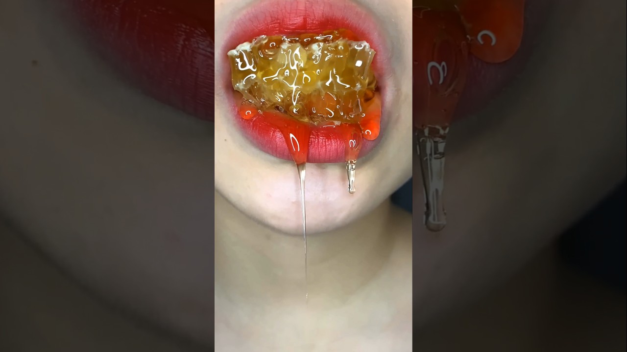 INSANE ASMR Eating Sounds 🍯 Honeycomb, Jelly & Frozen Basil Seeds | No Talking USA Mukbang