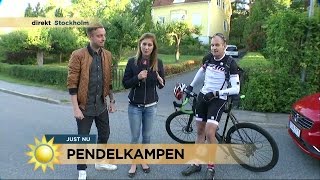 Bil, cykel eller kommunalt - vilket är snabbast? - Nyhetsmorgon (TV4)