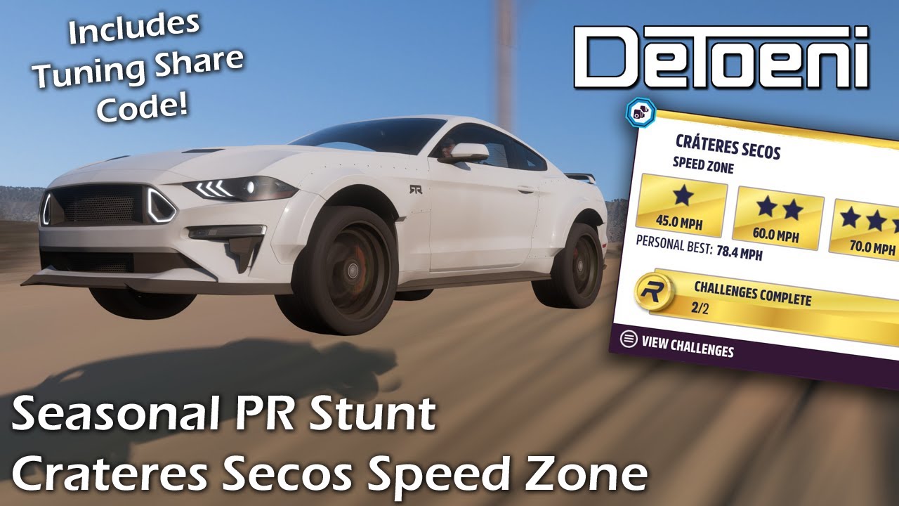 Руководство по скоростной зоне Crateres Secos для современных маслкаров в Forza Horizon 5