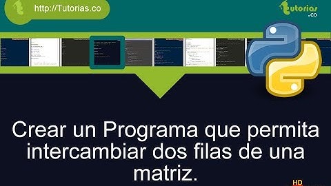 arrays -- python(intercambiar filas matriz)