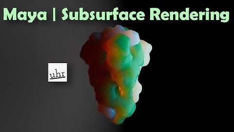 Maya: Subsurface Scattering Rendering Time