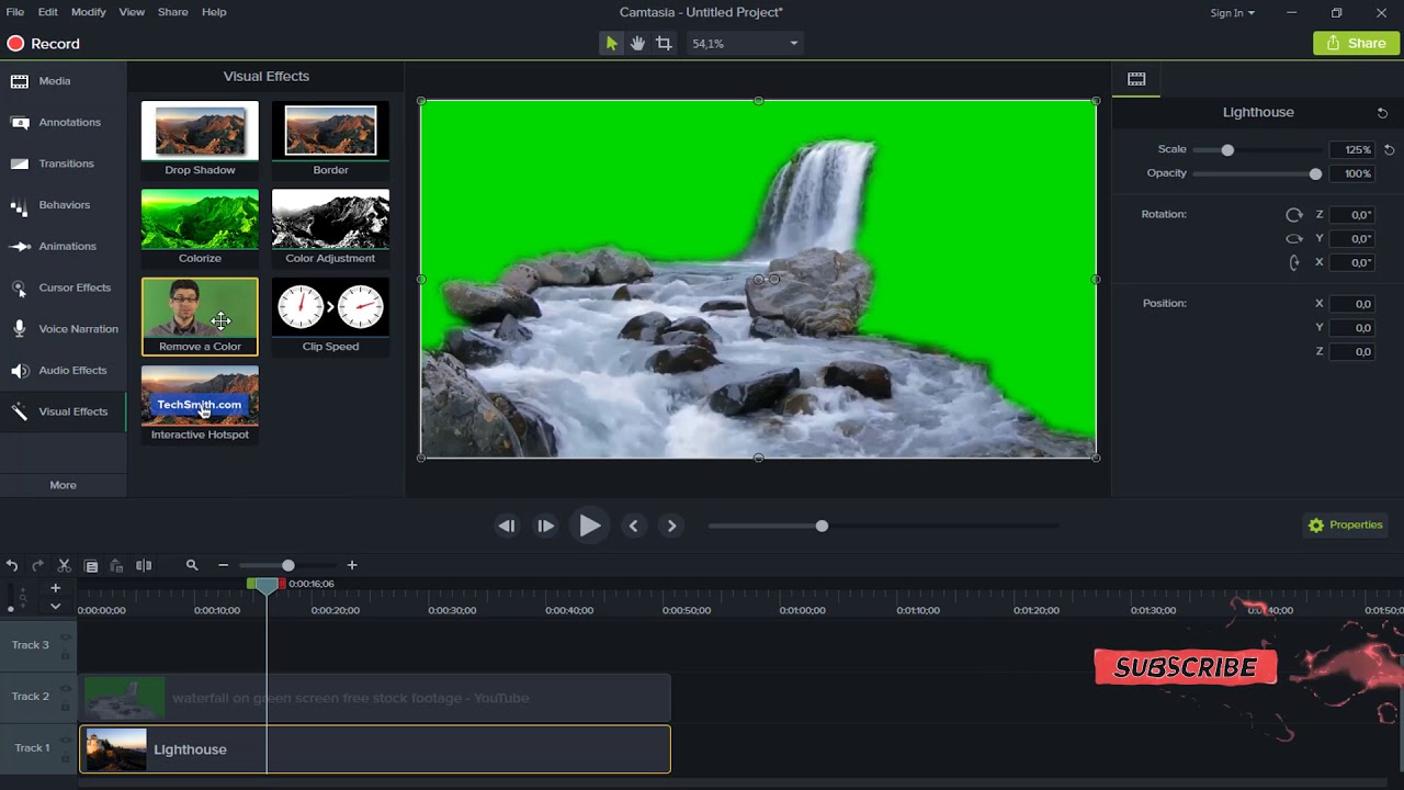 How to Remove a Color Green Screen Camtasia TechSmith Chroma Keying