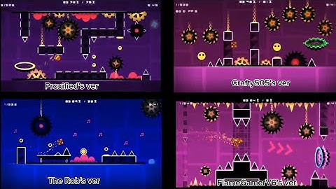 4 versions of Clutterfunk full ver (Comparison) | Geometry Dash 2.11