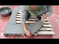 Amazing Ideas / Build a 2-storey Waterfall at home from Wooden Pallet and Cement