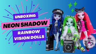 Unboxing Neon Shadow Dolls From Rainbow High Rainbow Vision