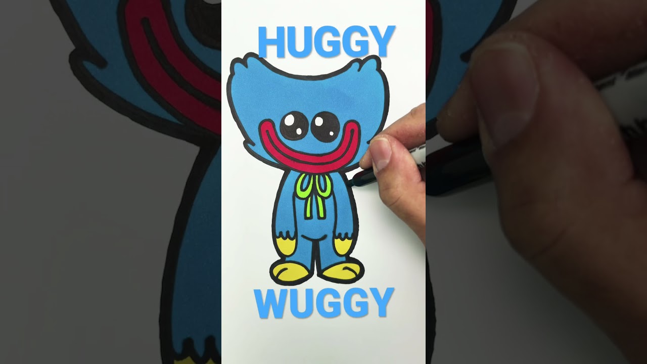 How To Draw HUGGY WUGGY #shorts - YouTube