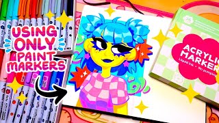 I ONLY used Arrtx acrylic markers for this... how did it go? (review)