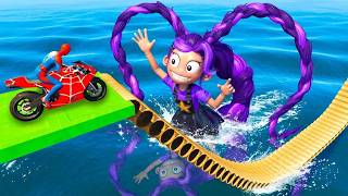 الرجل العنكبوت انقاذ باتمان Spider-Man Rescue LILY vs iron man vs venom funny Game GTA 5 superhero??