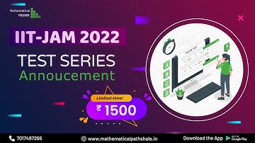 IIT JAM 2022 TEST SERIES ANNOUNCEMENT