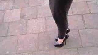 extreme hobble skirt and high heels