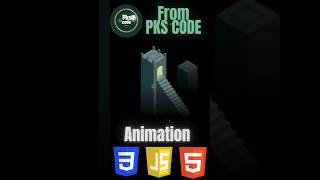 Creative Isometric Staircase Web Animation Using Only HTML CSS JS