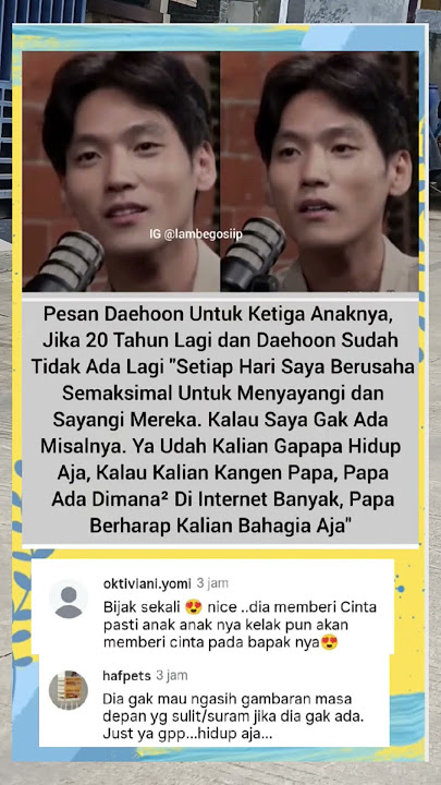 Download lagu salah satu pesan daehon untuk ke 3 anaknya #beritaterkini