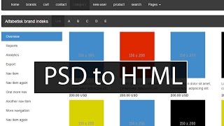 PSD to HTML twitter bootstrap template Pembehost web design template