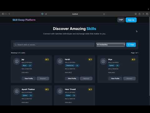 Skill Swap Platform